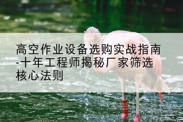 波密剪叉式升降机厂家-高空作业设备选购实战指南-十年工程师揭秘厂家筛选核心法则